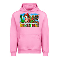 Fuchsia Pink love christmas cow Urban Hoodie - MaliasSmallBusiness