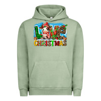 Pigment Oil Green love christmas cow Urban Hoodie - MaliasSmallBusiness