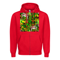 Red St. Patrick's Donkey With Leprechaun Hat Seamless Zipper Hoodie - FaDigitalArtStudio