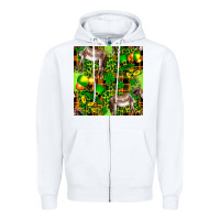 White St. Patrick's Donkey With Leprechaun Hat Seamless Zipper Hoodie - FaDigitalArtStudio