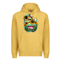 Antique Gold Georgia Map Sunflower Cactus Serape Premium Hoodie - RanaPortraitStore