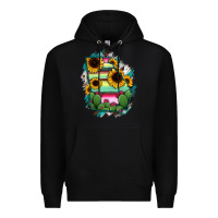 Black Georgia Map Sunflower Cactus Serape Premium Hoodie - RanaPortraitStore