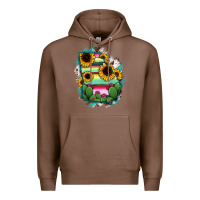 Chestnut Georgia Map Sunflower Cactus Serape Premium Hoodie - RanaPortraitStore