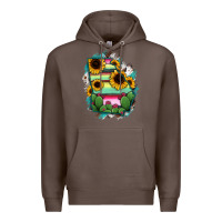 Coffee Georgia Map Sunflower Cactus Serape Premium Hoodie - RanaPortraitStore