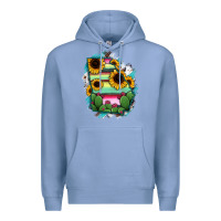 Colony Blue Georgia Map Sunflower Cactus Serape Premium Hoodie - RanaPortraitStore