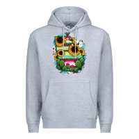 Heather Grey Georgia Map Sunflower Cactus Serape Premium Hoodie - RanaPortraitStore
