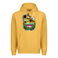 Mustard Georgia Map Sunflower Cactus Serape Premium Hoodie - RanaPortraitStore