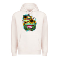 Pale Pink Georgia Map Sunflower Cactus Serape Premium Hoodie - RanaPortraitStore