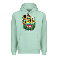 Seafoam Georgia Map Sunflower Cactus Serape Premium Hoodie - RanaPortraitStore