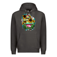 Smoke Georgia Map Sunflower Cactus Serape Premium Hoodie - RanaPortraitStore