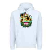White Georgia Map Sunflower Cactus Serape Premium Hoodie - RanaPortraitStore