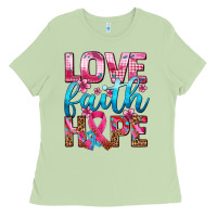 Matcha love faith hope with cancer ribbon  ado Ladies Tee - AdoDesignShop