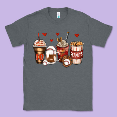 Baseball Coffee Cups Classic Tee Designed By Zillion Design Studio