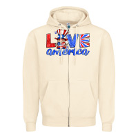 Sandshell love america gnome Zipper Hoodie - HRA Design Shop