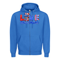 True Royal love america gnome Zipper Hoodie - HRA Design Shop