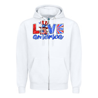 White love america gnome Zipper Hoodie - HRA Design Shop