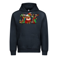 Navy joy christmas deer Urban Hoodie - MaliasSmallBusiness
