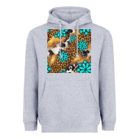 Heather Grey western turquoise gemstone seamless pattern Heavyweight Hoodie - BundleAndBundleShop