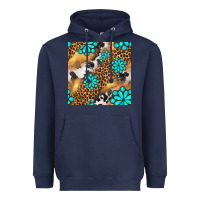 Navy western turquoise gemstone seamless pattern Heavyweight Hoodie - BundleAndBundleShop