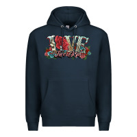 Navy love like jesus roses Premium Hoodie - NancyCooperArtShop