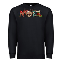 Black noel with sock and reindeer Premium Sweatshirt - AdoDesignShop