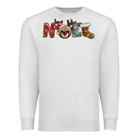Oatmeal Heather noel with sock and reindeer Premium Sweatshirt - AdoDesignShop
