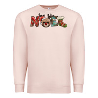 Pale Pink noel with sock and reindeer Premium Sweatshirt - AdoDesignShop