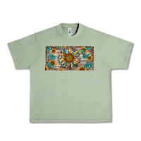 Oil Green western sunflower and gemstone license plate Urban Heavy Tee - RanaPortraitStore