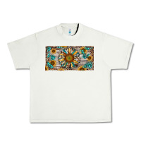 Western Sunflower And Gemstone License Plate Urban Heavy Tee | Teevron