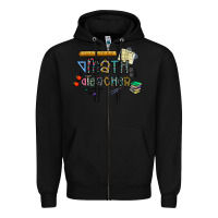 Black math teacher Zipper Hoodie - CowhideDigitalArt