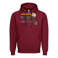 Burgundy math teacher Zipper Hoodie - CowhideDigitalArt