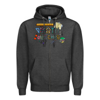 Charcoal Heather math teacher Zipper Hoodie - CowhideDigitalArt