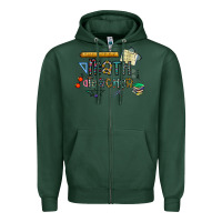 Sports Green math teacher Zipper Hoodie - CowhideDigitalArt