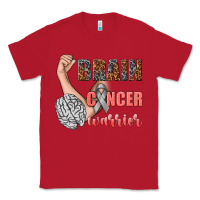 Red brain cancer warrior Classic Tee - texasbilliewilder