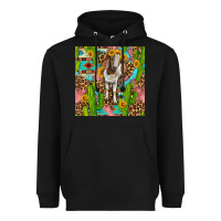Black western boer goat seamless pattern Heavyweight Hoodie - BundleAndBundleShop