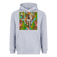 Heather Grey western boer goat seamless pattern Heavyweight Hoodie - BundleAndBundleShop