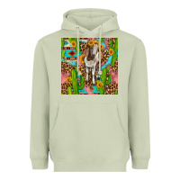 Matcha western boer goat seamless pattern Heavyweight Hoodie - BundleAndBundleShop