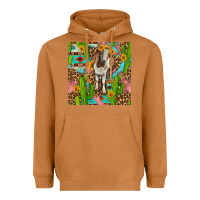 Meerkat western boer goat seamless pattern Heavyweight Hoodie - BundleAndBundleShop