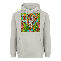 Moon Dust western boer goat seamless pattern Heavyweight Hoodie - BundleAndBundleShop