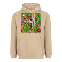 Mushroom western boer goat seamless pattern Heavyweight Hoodie - BundleAndBundleShop