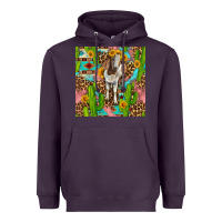 Plum western boer goat seamless pattern Heavyweight Hoodie - BundleAndBundleShop