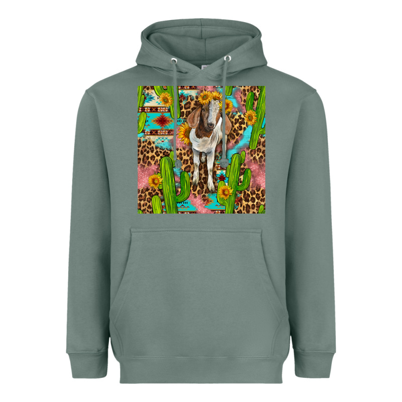 Western Boer Goat Seamless Pattern Heavyweight Hoodie by BundleAndBundleShop | Teevron