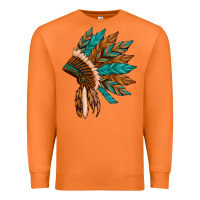 Carrot native american indian headdress Premium Sweatshirt - Artiststas