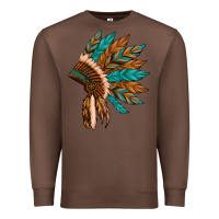 Chestnut native american indian headdress Premium Sweatshirt - Artiststas
