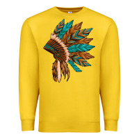 Lemon native american indian headdress Premium Sweatshirt - Artiststas