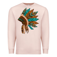 Pale Pink native american indian headdress Premium Sweatshirt - Artiststas