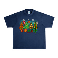Navy christmas trees with basketball Urban Heavy Tee - Zillion Design Studio