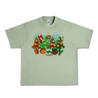Oil Green christmas trees with basketball Urban Heavy Tee - Zillion Design Studio