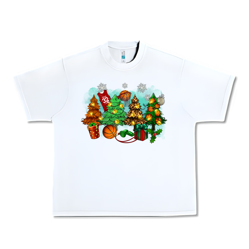 Christmas Trees With Basketball Urban Heavy Tee by Zillion Design Studio | Teevron