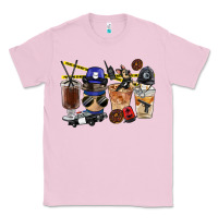 Bubblegum Pink Police Coffee Cups Classic Tee - FaDigitalArtStudio